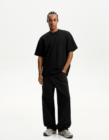 black baggy jeans