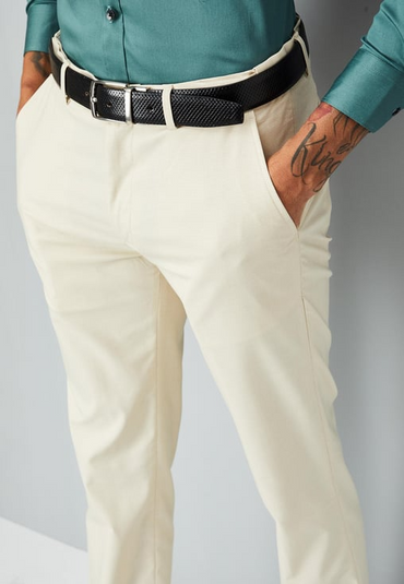 beige formal thouser for men