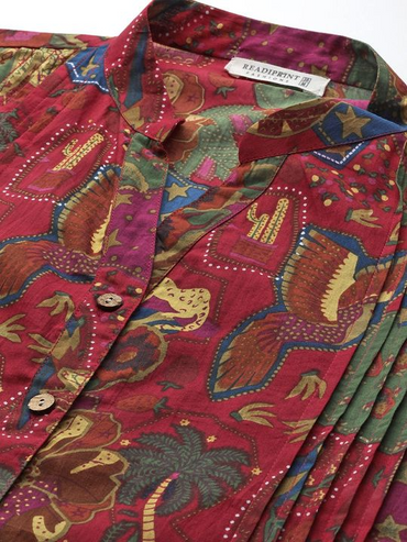 Readiprint womens cotton printed straight top