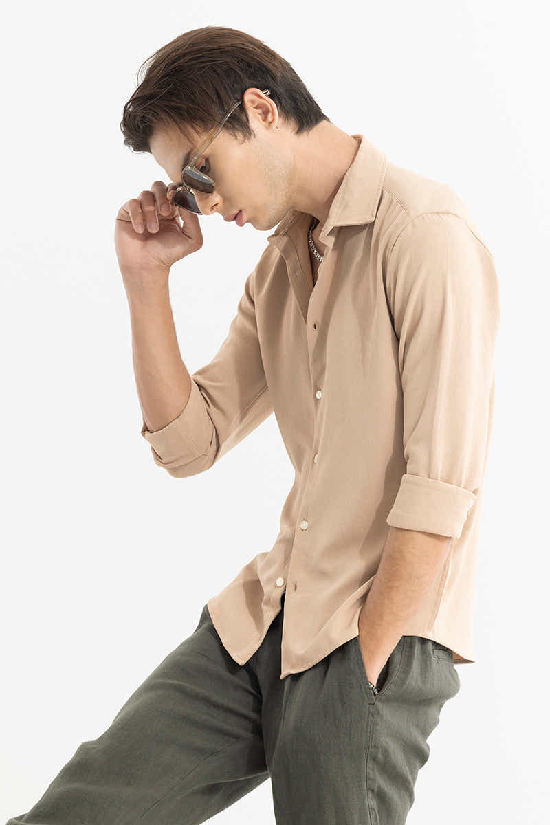 Chagrin beige cream Shirt