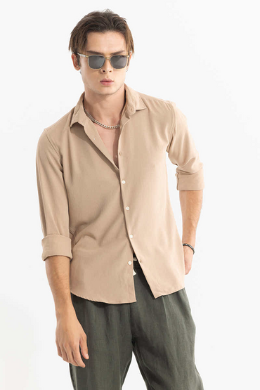 Chagrin beige cream Shirt