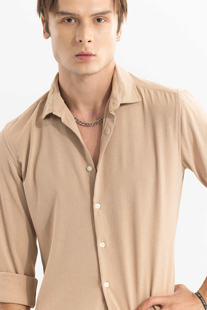Chagrin beige cream Shirt