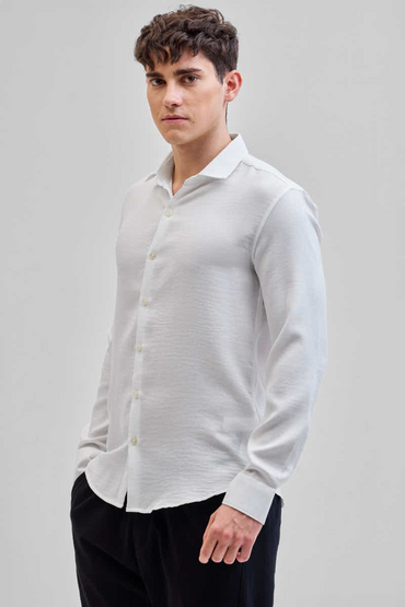 White Formal Trendy Shirt