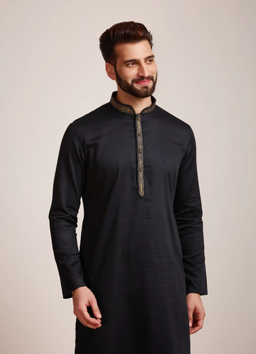 Midnight Black Kurta set