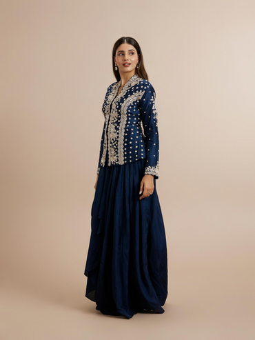 Indigo Blue Elegance Indo Western