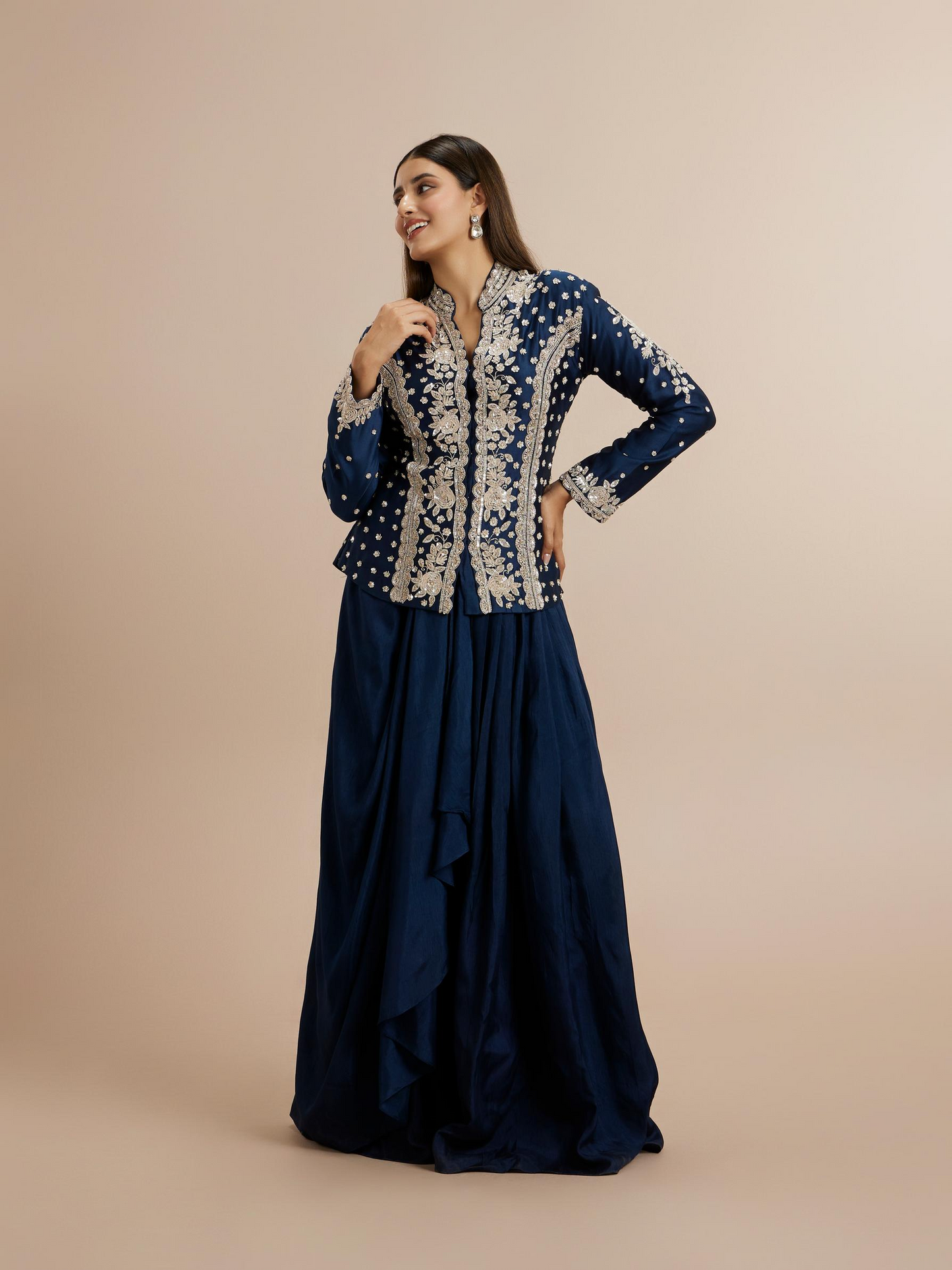 Indigo Blue Elegance Indo Western