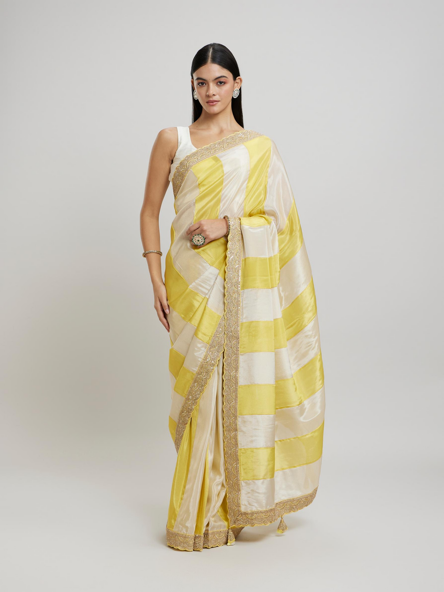 Yellow Tissue Saree