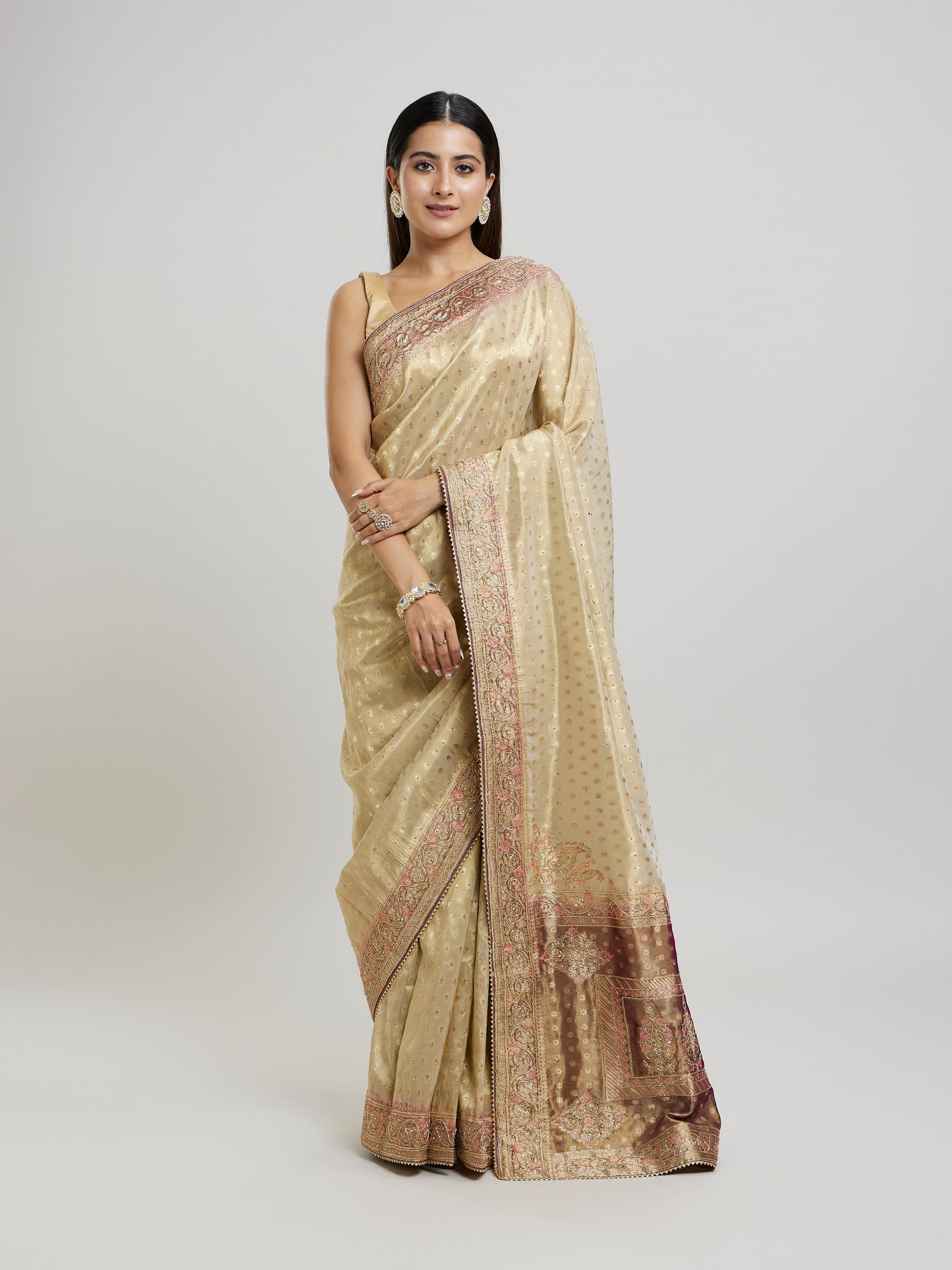 Purple Magic Tissue Saree