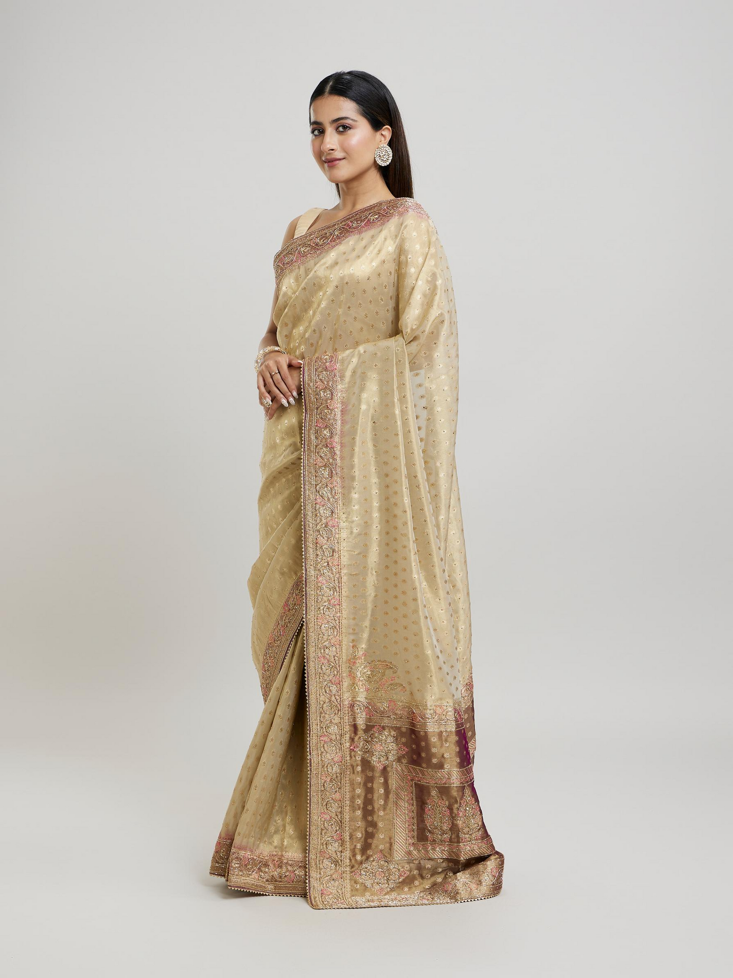 Purple Magic Tissue Saree
