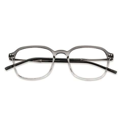 Gray Transparent Full Rim Square glasses