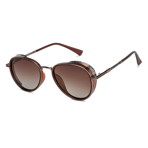 Light Brown Full Rim Aviator