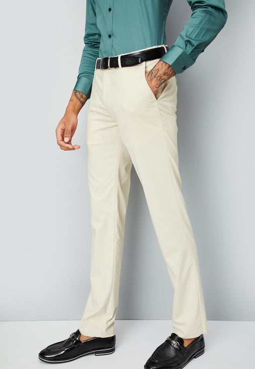 beige formal thouser for men