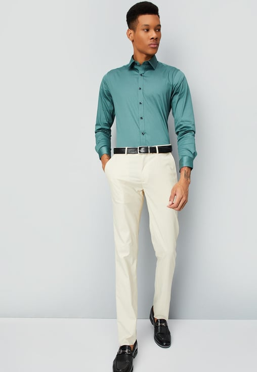beige formal thouser for men