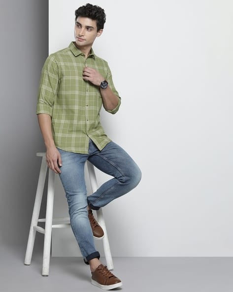 Checked Shirt with Patch Pocket