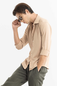 Chagrin beige cream Shirt