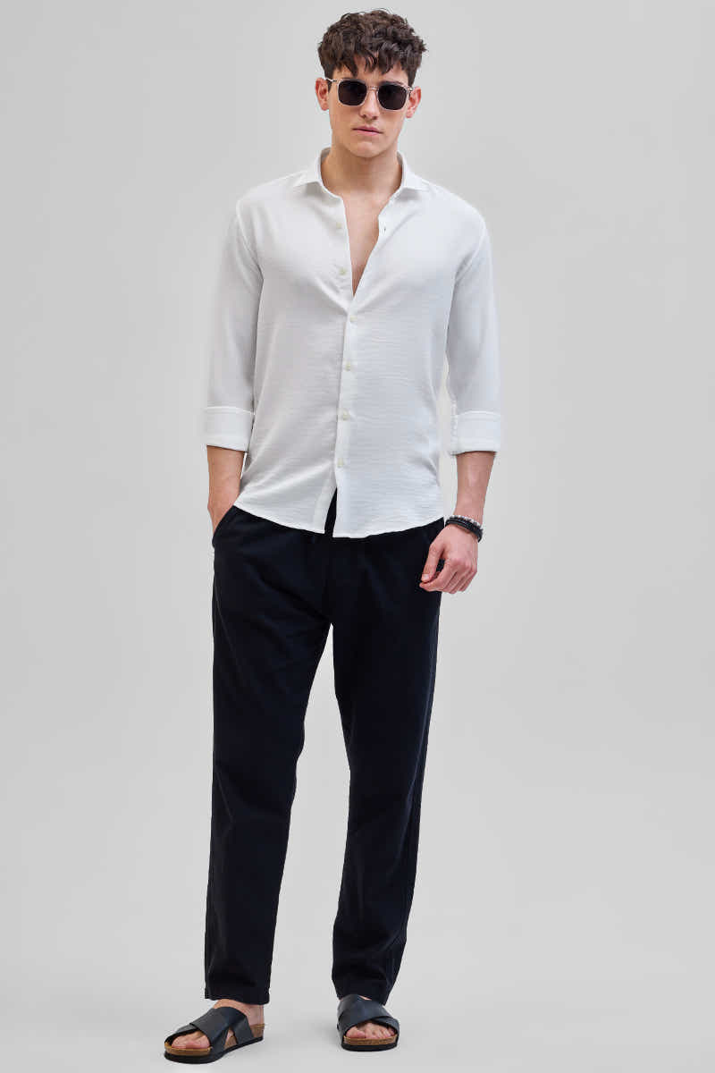 White Formal Trendy Shirt