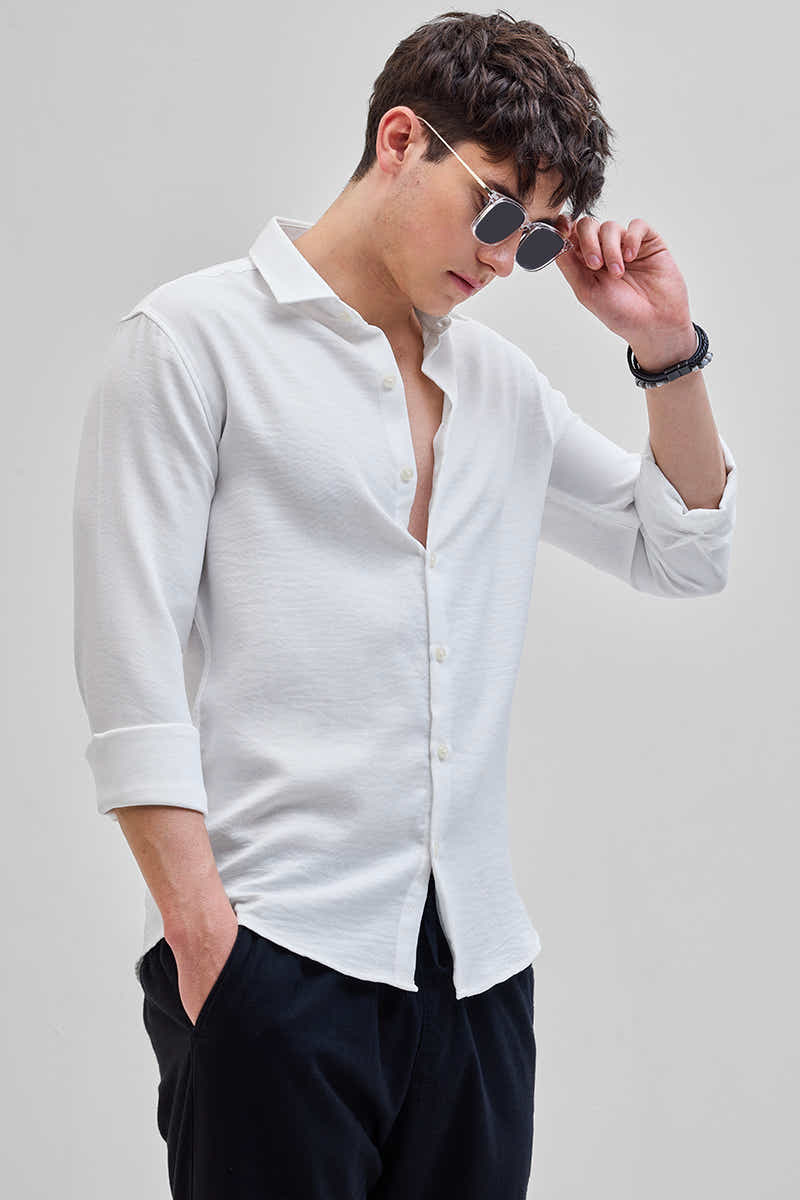 White Formal Trendy Shirt
