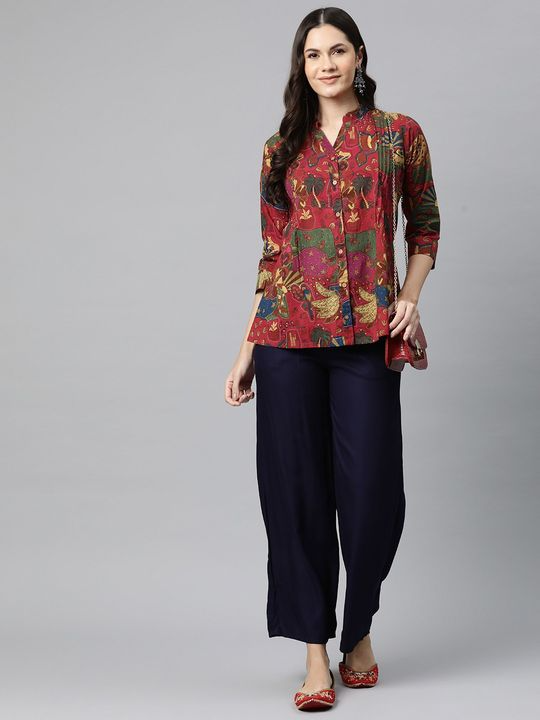 Readiprint womens cotton printed straight top