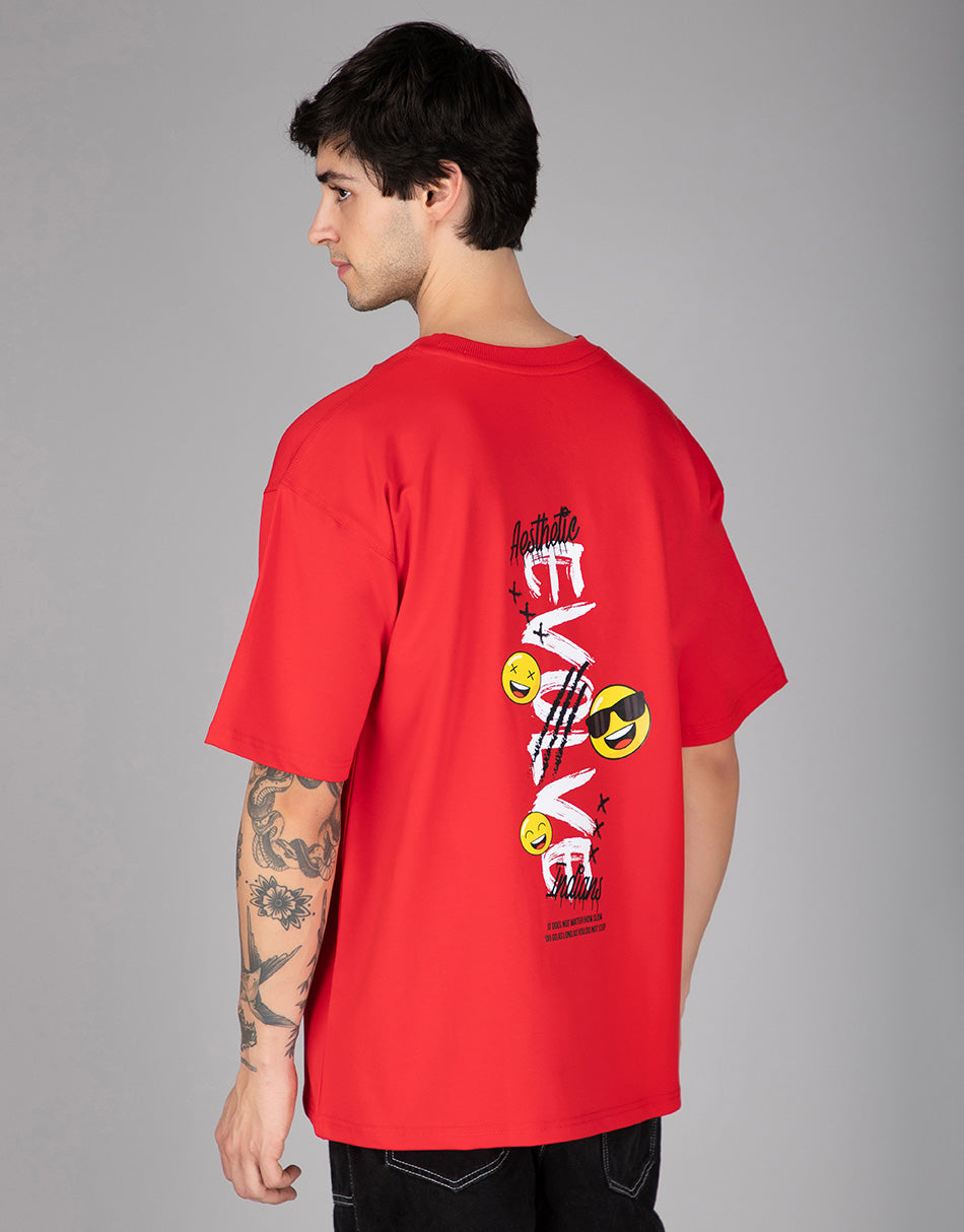 Red Evolve Oversized T-shirt men