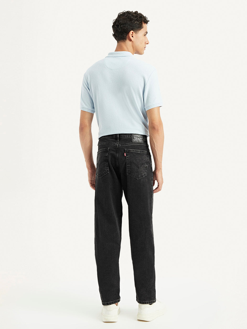 Men's  Relaxed Tapered Fit Dark Grey Jeans
