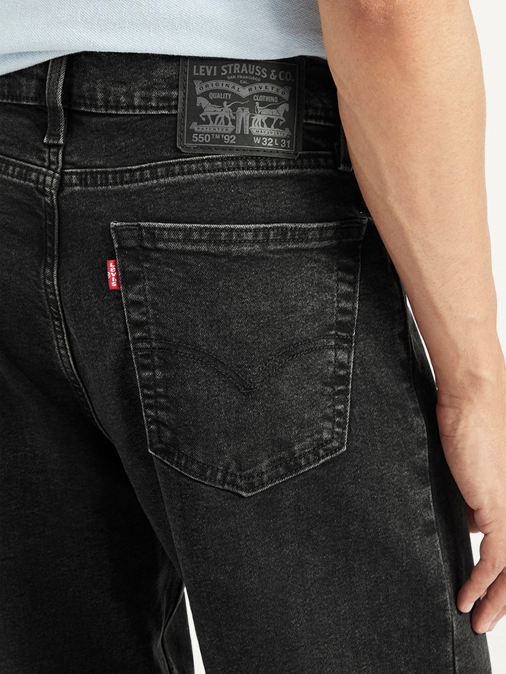 Men's  Relaxed Tapered Fit Dark Grey Jeans