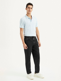 Men's  Relaxed Tapered Fit Dark Grey Jeans