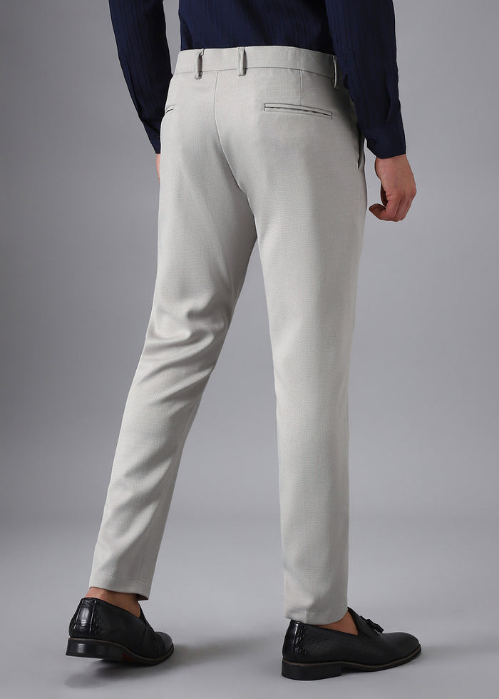 Light Grey Blended Linen Formal pant