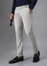 Light Grey Blended Linen Formal pant