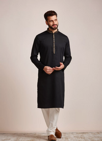 Midnight Black Kurta set