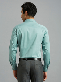 Mint Green Solid Slim Fit Formal Full Sleeve Shirt