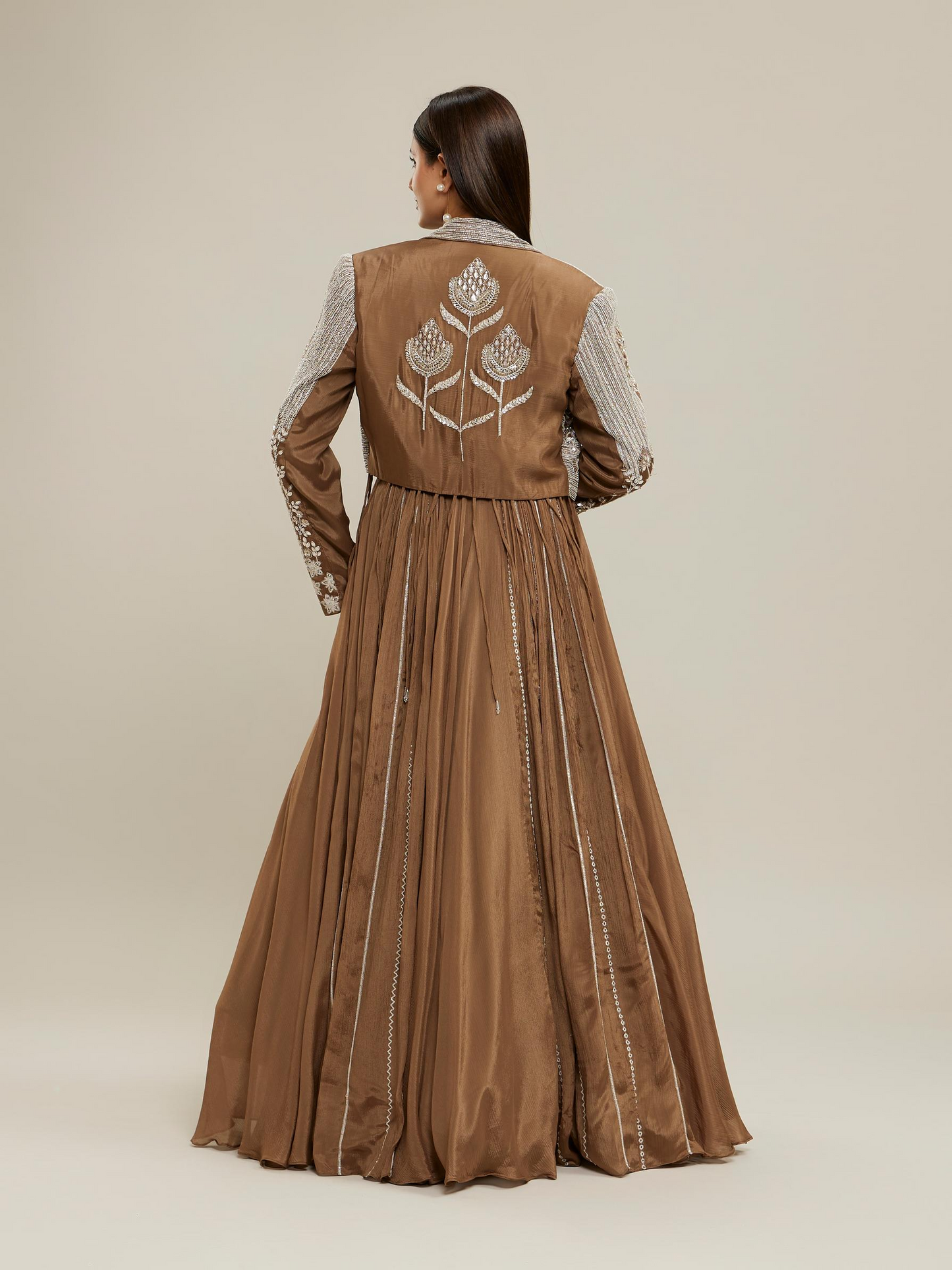 Fawn Chiffon Indo Western
