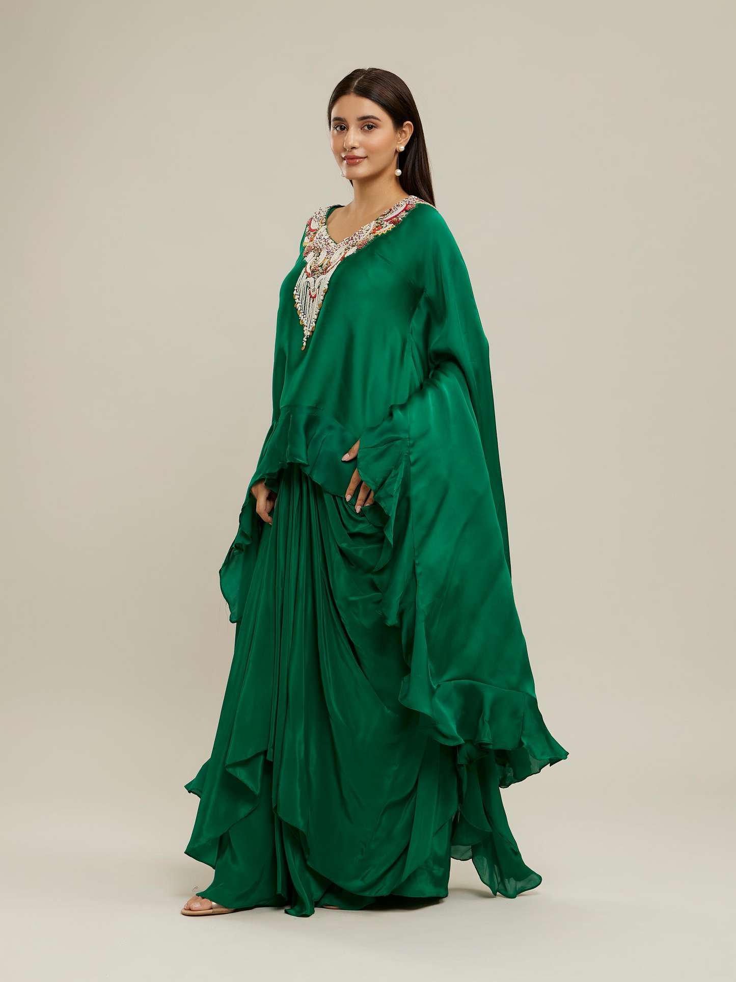 Emerald Elegance Indo Western