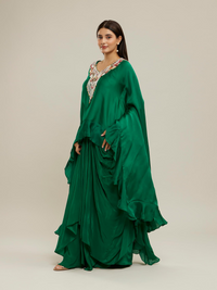 Emerald Elegance Indo Western