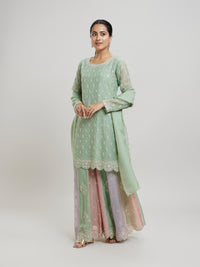 Gracious Pista Green Stitched Suit