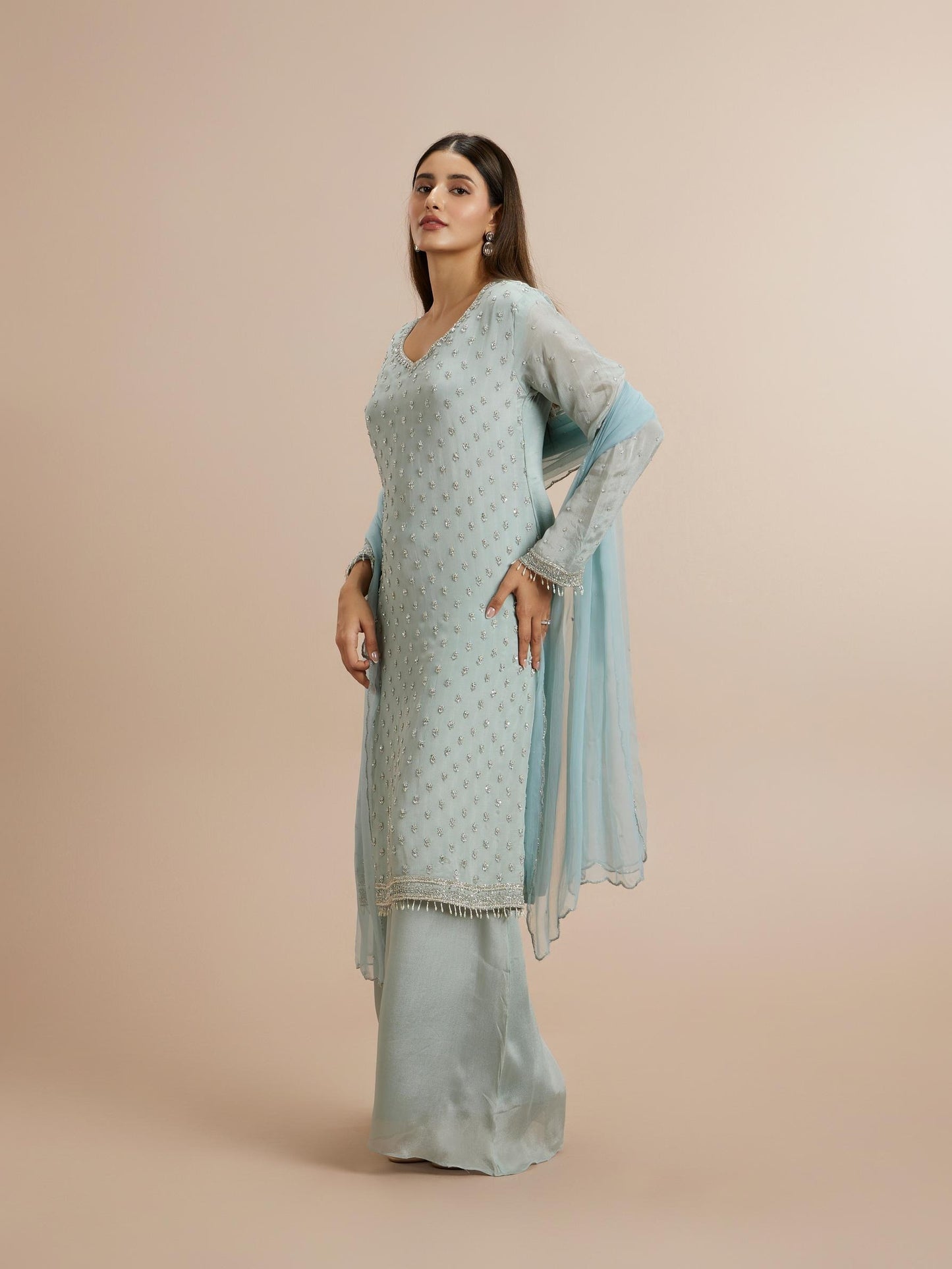 Grey Elegance Stitched Suit