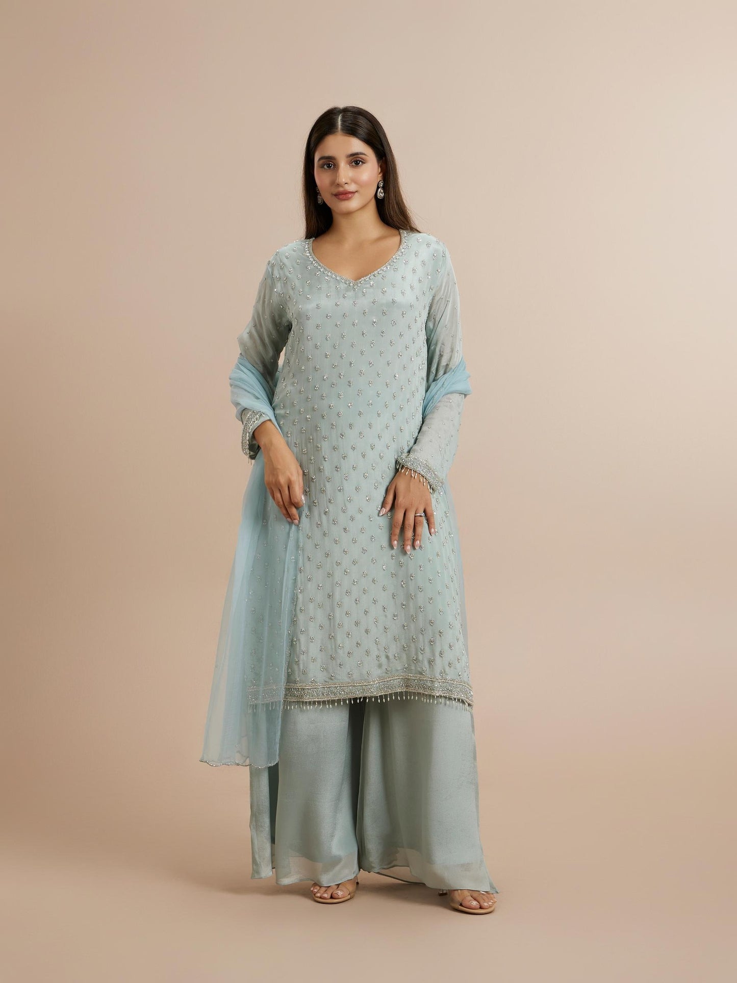 Grey Elegance Stitched Suit
