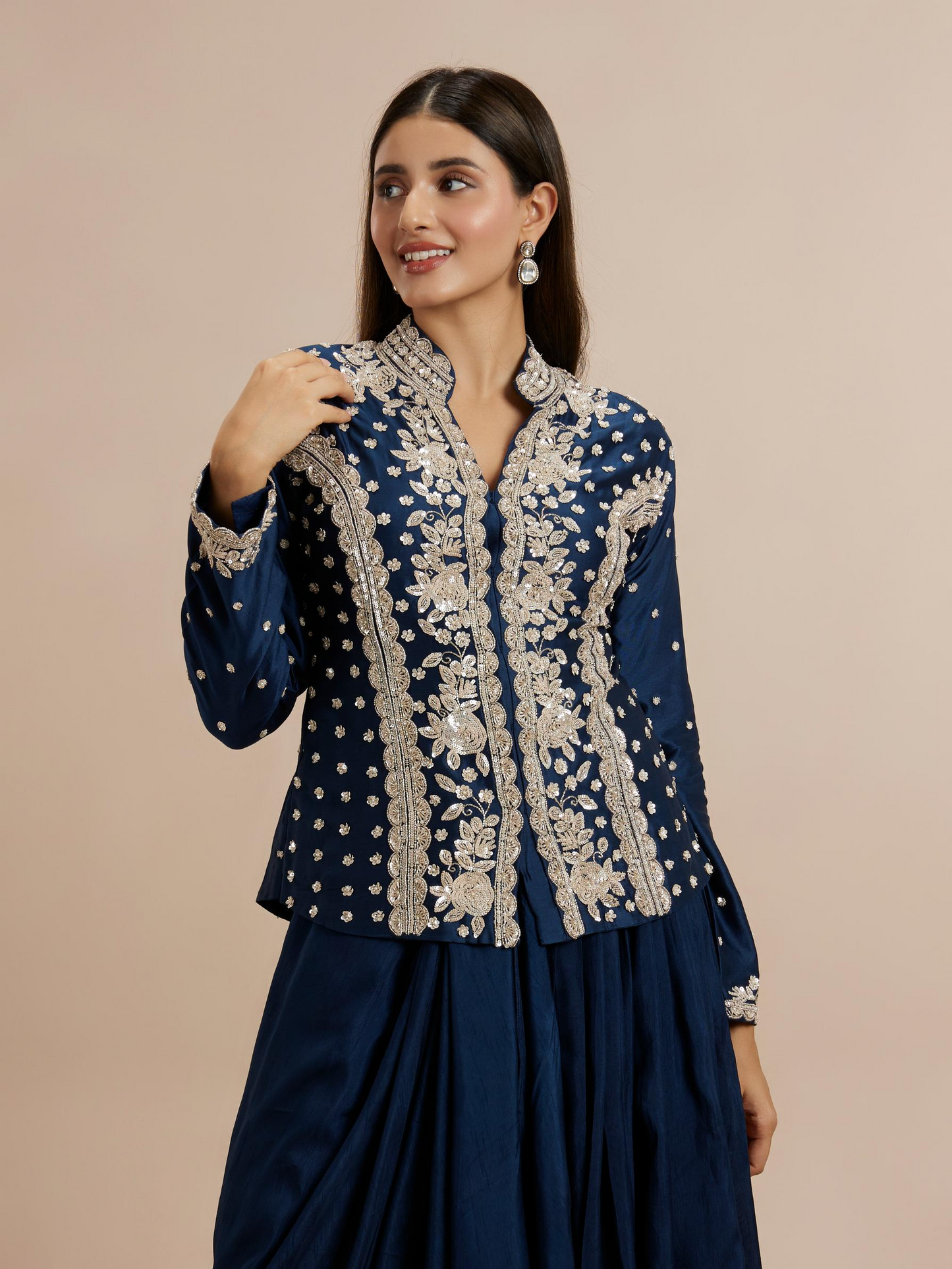 Indigo Blue Elegance Indo Western