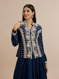 Indigo Blue Elegance Indo Western
