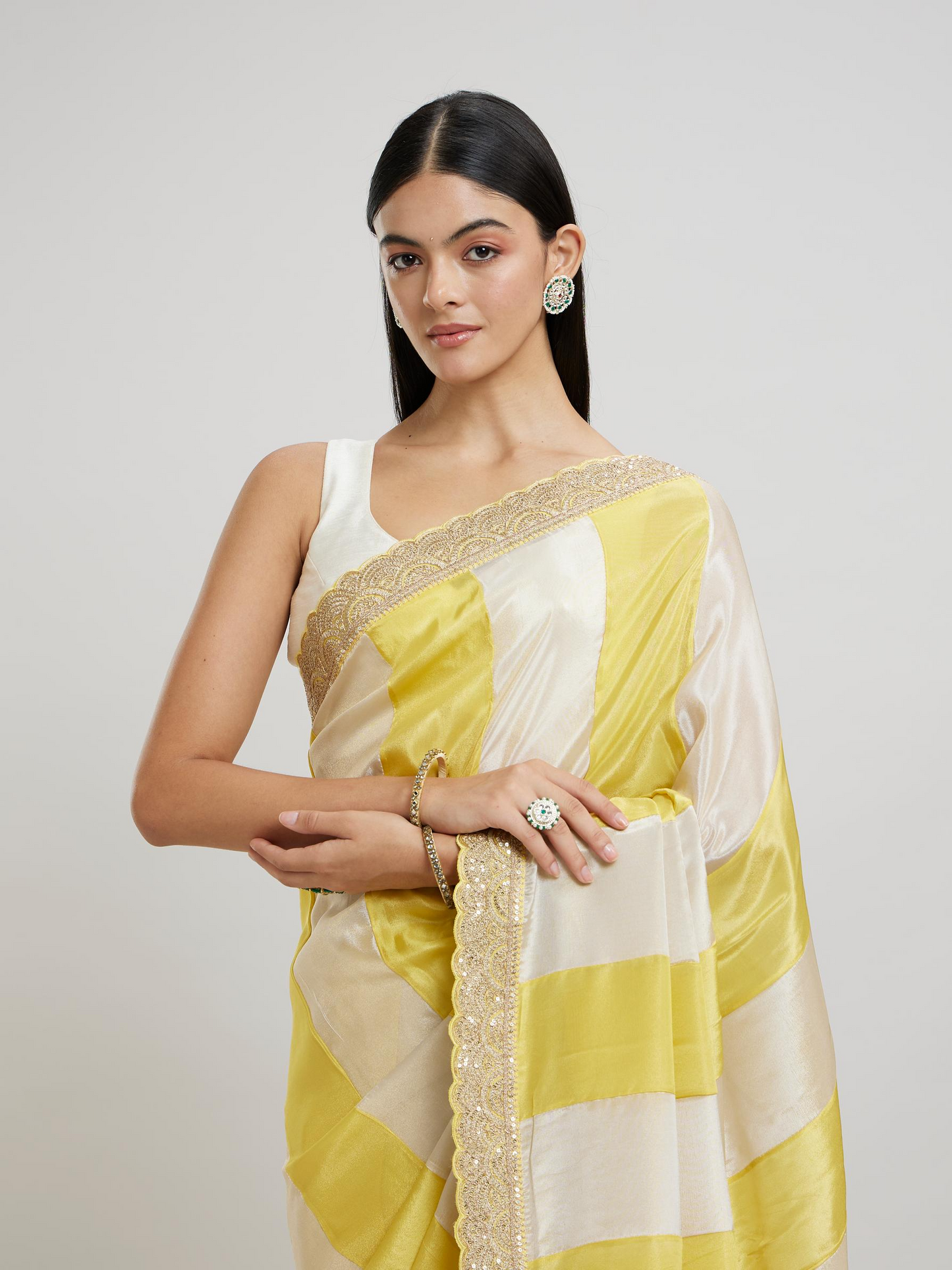 Yellow Tissue Saree