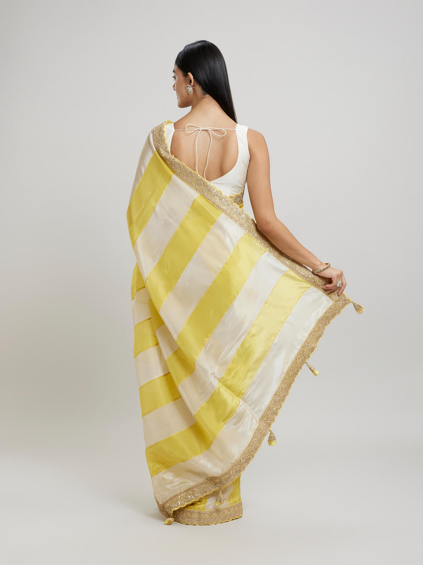 Yellow Tissue Saree