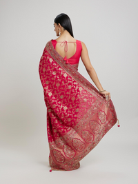 Intricate Pink Elegance Saree