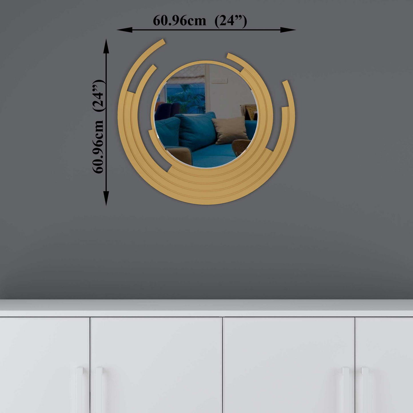Embrace Asymmetric Design  Exquisite Wall Mirror