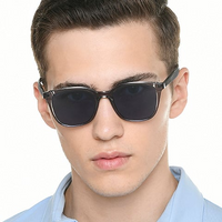 Gray Transparent Full Rim Square