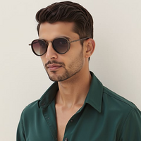 Light Brown Full Rim Aviator