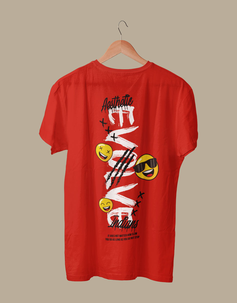Red Evolve Oversized T-shirt men