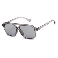 Gray Transparent Full Rim Geometric