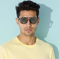 Gray Transparent Full Rim Geometric