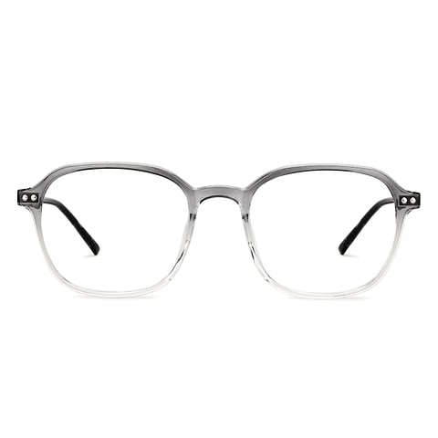 Gray Transparent Full Rim Square glasses