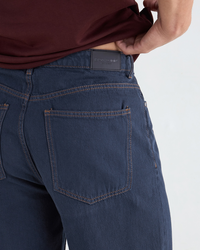 Men's Blue Super Baggy Fit Mid-Rise Jeans