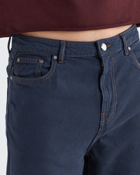 Men's Blue Super Baggy Fit Mid-Rise Jeans